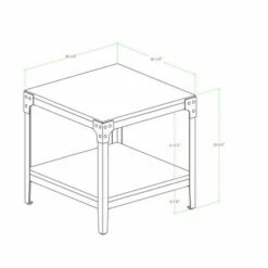 Set of 2 Benny Urban Industrial Angle Iron Side Tables - Saracina Home Dark Walnut -Side Tables Sales unnamed file 29