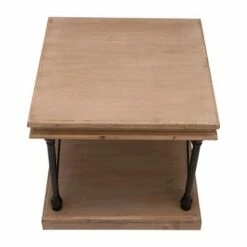 French Vintage Antiqued Finish Accent Table/Side Table Brown - Glitzhome -Side Tables Sales unnamed file 2911
