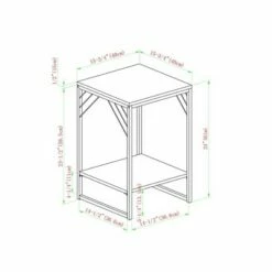 Middleford Urban Industrial Metal Accent Side Table - Saracina Home Rustic Oak -Side Tables Sales unnamed file 2921