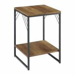 Middleford Urban Industrial Metal Accent Side Table - Saracina Home Rustic Oak -Side Tables Sales unnamed file 2927