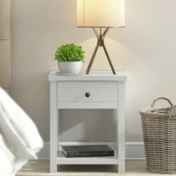 Harmony Wood Accent Table Matte White - Hillsdale Furniture