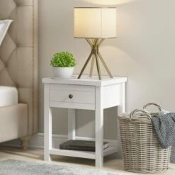 Harmony Wood Accent Table Matte White - Hillsdale Furniture -Side Tables Sales unnamed file 2939