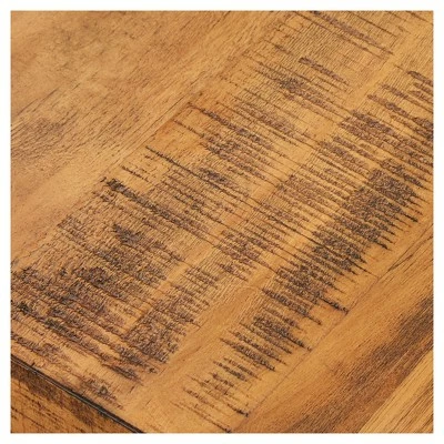 Lanshire Rustic Industrial Metal & Wood End, Console & Cocktail Table Set - Oak - Inspire Q 9 Lanshire Rustic Industrial Metal & Wood End, Console & Cocktail Table Set - Oak - Inspire Q - Image 7