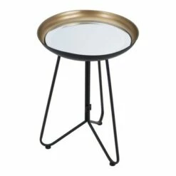 Flint Accent Table Gold/Black - ZM Home -Side Tables Sales unnamed file 2944