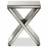 Morris Modern and Contemporary Hollywood Regency Glamour Style Accent Side Table - Silver - Baxton Studio -Side Tables Sales unnamed file 2948