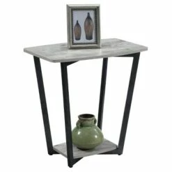 Breighton Home Graystone End Table - Johar Furniture Cherry Red/black