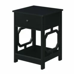 Omega 1 Drawer End Table - Breighton Home White -Side Tables Sales unnamed file 2964