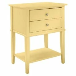 Durham Accent Table with 2 Drawers - Room & Joy Yellow -Side Tables Sales unnamed file 2988