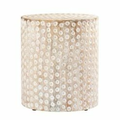 Bourwiy Round Accent Table White - Aiden Lane