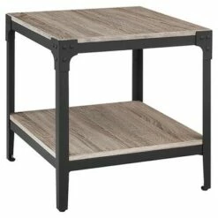 Set of 2 Benny Urban Industrial Angle Iron Side Tables - Saracina Home Dark Walnut -Side Tables Sales unnamed file 30