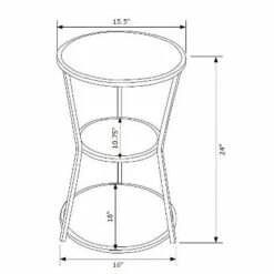 Powell Company Evie 3 Tier Side Table - Powell Gold 15 Powell Company Evie 3 Tier Side Table - Powell Gold -Side Tables Sales unnamed file 3006