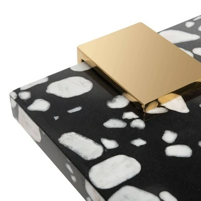 Mars Acrylic Drink Table White/Black/Brass - Safavieh 7 Mars Acrylic Drink Table White/Black/Brass - Safavieh - Image 5