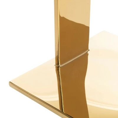 Mars Acrylic Drink Table White/Black/Brass - Safavieh 8 Mars Acrylic Drink Table White/Black/Brass - Safavieh - Image 6