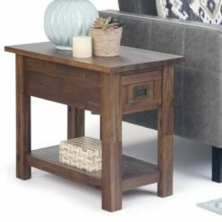 14" Garret Narrow Side Table - Wyndenhall Farmhouse Gray