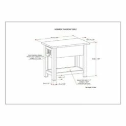 14" Garret Narrow Side Table - Wyndenhall Farmhouse Gray -Side Tables Sales unnamed file 3032
