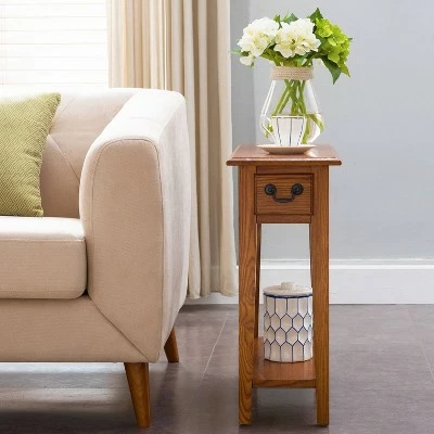 Favorite Finds Side Table Medium Oak Finish - Leick Home 4 Favorite Finds Side Table Medium Oak Finish - Leick Home - Image 2