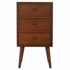 Decor Therapy Mid Century Three Drawer Wood Side Table - Black - Décor Therapy -Side Tables Sales unnamed file 3074