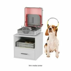 Hastings Home Cube End Table with Drawer, White -Side Tables Sales unnamed file 3124