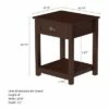 Hastings Home 1-Drawer End Table Dark Brown -Side Tables Sales unnamed file 3137