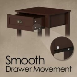 Hastings Home 1-Drawer End Table Dark Brown -Side Tables Sales unnamed file 3139