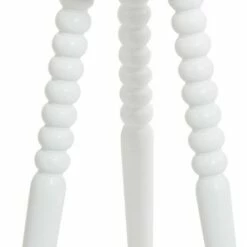 Round Accent Table with Turned Legs - Silverwood White