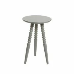 Round Accent Table with Turned Legs - Silverwood White -Side Tables Sales unnamed file 3148
