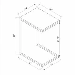 Priscille Accent C Table - Linon Black -Side Tables Sales unnamed file 3157