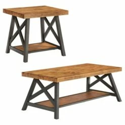 Lanshire Rustic Industrial Metal & Wood End & Cocktail Table Set - Inspire Q Gray 15 Lanshire Rustic Industrial Metal & Wood End & Cocktail Table Set - Inspire Q Gray -Side Tables Sales unnamed file 316