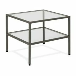 Studio Designs Home Camber Modern Glass End Table 25" - Studio Designs Gray -Side Tables Sales unnamed file 3164
