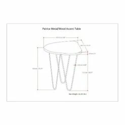 18" Tillman Metal and Wood Accent Table Natural/Gold - WyndenHall -Side Tables Sales unnamed file 3178