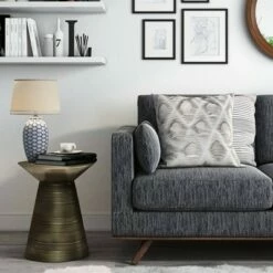 18" Bernhardt Metal Accent Table - WyndenHall Copper