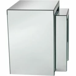 Studio 55D Modern Mirrored Rectangular Nesting Tables Set of 2 Silver Beveled Mirror Living Room Bedroom Bedside Entryway House -Side Tables Sales unnamed file 3196