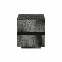 Perley Capiz Square Accent Table - Linon Blue