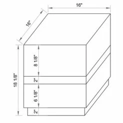 Perley Capiz Square Accent Table - Linon Blue -Side Tables Sales unnamed file 3203