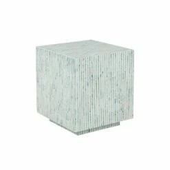 Perley Capiz Square Accent Table - Linon Blue -Side Tables Sales unnamed file 3205