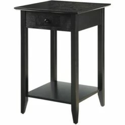 American Heritage End Table with Drawer Shelf - Breighton Home White -Side Tables Sales unnamed file 3216