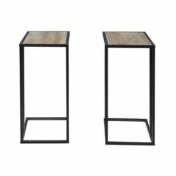 Set of 2 Arja Modern Glam Rectangular C Tables - Saracina Home Mocha/black -Side Tables Sales unnamed file 323