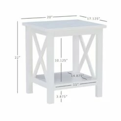 Davis End Table - Linon Antiqued White -Side Tables Sales unnamed file 3244