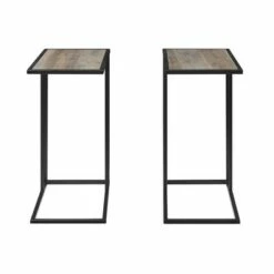 Set of 2 Arja Modern Glam Rectangular C Tables - Saracina Home Mocha/black -Side Tables Sales unnamed file 327