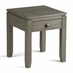 Essex Solid Wood End Table - Wyndenhall Farmhouse Gray -Side Tables Sales unnamed file 3288