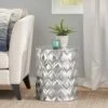 Huller Modern Glam Handcrafted Aluminum Ikat Side Table Silver - Christopher Knight Home -Side Tables Sales unnamed file 3289