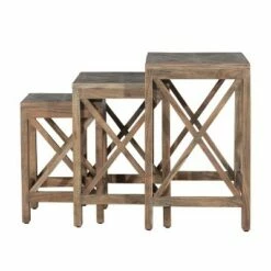 Wilkerson Wood 3 Piece Nesting Table Set Brown - Hillsdale Furniture -Side Tables Sales unnamed file 3303