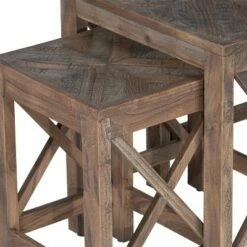 Wilkerson Wood 3 Piece Nesting Table Set Brown - Hillsdale Furniture -Side Tables Sales unnamed file 3305