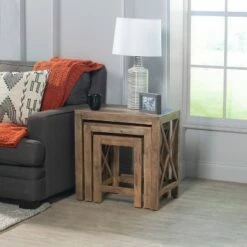 Wilkerson Wood 3 Piece Nesting Table Set Brown - Hillsdale Furniture -Side Tables Sales unnamed file 3309