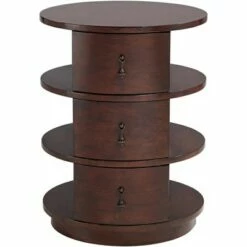 55 Downing Street Mid Century Modern Walnut Wood Round Accent Side End Table 19 3/4" Wide with Drawer and Shelf Brown for Living Room Home 12 55 Downing Street Mid Century Modern Walnut Wood Round Accent Side End Table 19 3/4" Wide with Drawer and Shelf Brown for Living Room Home -Side Tables Sales unnamed file 3313
