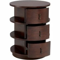 55 Downing Street Mid Century Modern Walnut Wood Round Accent Side End Table 19 3/4" Wide with Drawer and Shelf Brown for Living Room Home 13 55 Downing Street Mid Century Modern Walnut Wood Round Accent Side End Table 19 3/4" Wide with Drawer and Shelf Brown for Living Room Home -Side Tables Sales unnamed file 3314