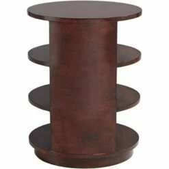 55 Downing Street Mid Century Modern Walnut Wood Round Accent Side End Table 19 3/4" Wide with Drawer and Shelf Brown for Living Room Home 15 55 Downing Street Mid Century Modern Walnut Wood Round Accent Side End Table 19 3/4" Wide with Drawer and Shelf Brown for Living Room Home -Side Tables Sales unnamed file 3316