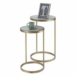 Gold Coast Faux Marble Nesting End Tables Faux Marble/Gold - Breighton Home 5 Gold Coast Faux Marble Nesting End Tables Faux Marble/Gold - Breighton Home -Side Tables Sales unnamed file 3328