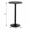 Costway 24" Round Pub Table Bistro Bar Height Cocktail Table W/Metal Base Indoor Black -Side Tables Sales unnamed file 3350