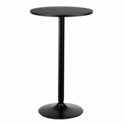 Costway 24" Round Pub Table Bistro Bar Height Cocktail Table W/Metal Base Indoor Black -Side Tables Sales unnamed file 3358